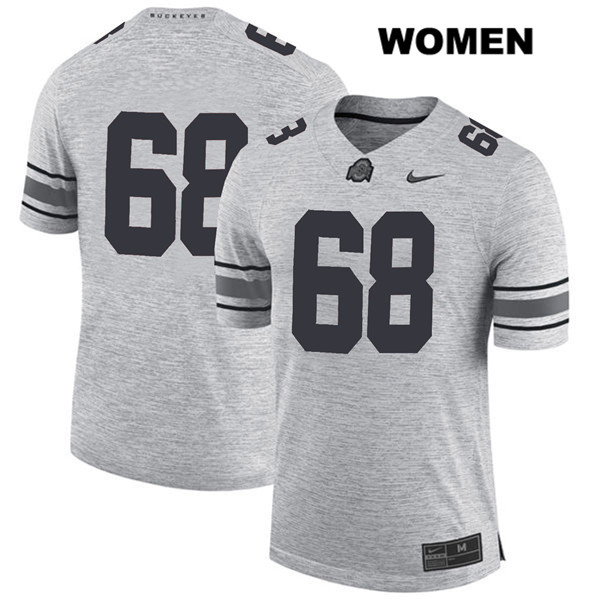 Ohio State Buckeyes Women's Zaid Hamdan #68 Gray Authentic Nike No Name College NCAA Stitched Football Jersey MQ19D66QH